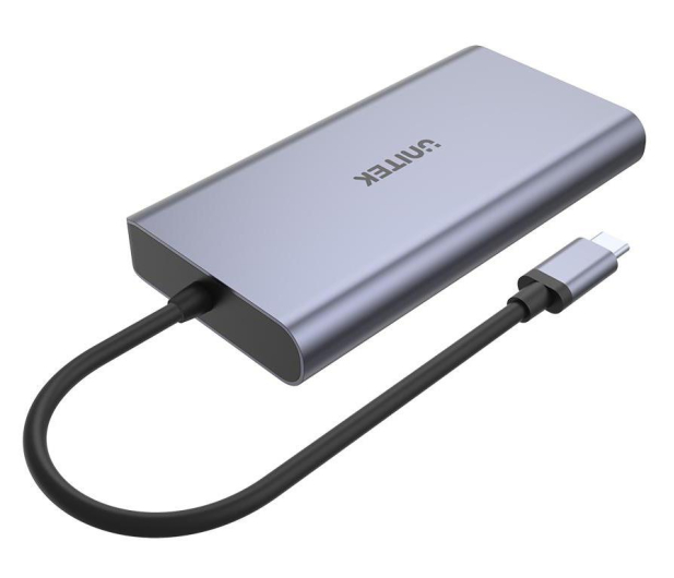 UNITEK USB-C - 2x USB 3.1, HDMI, DP, RJ-45, czytnik SD D1056A - 643240 - zdjęcie 3